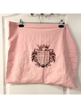 Y2K Juicy Couture Dust Storage Bag Fairytale Cotton Pink Vintage Mcbling